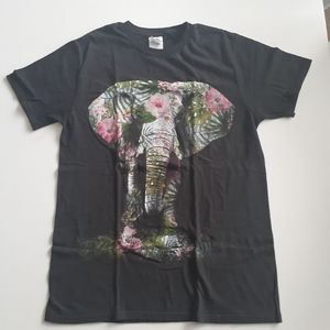 Floral Print Elephant T-Shirt